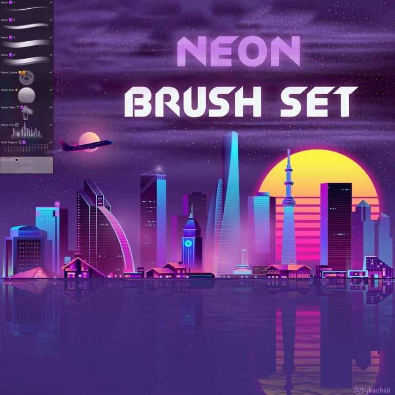 neon brushes illustrator free download