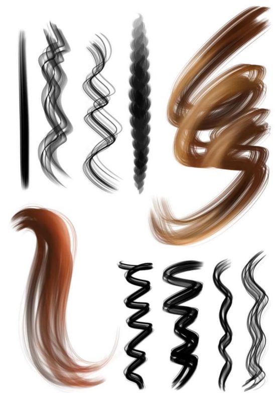 free hair brushes procreate