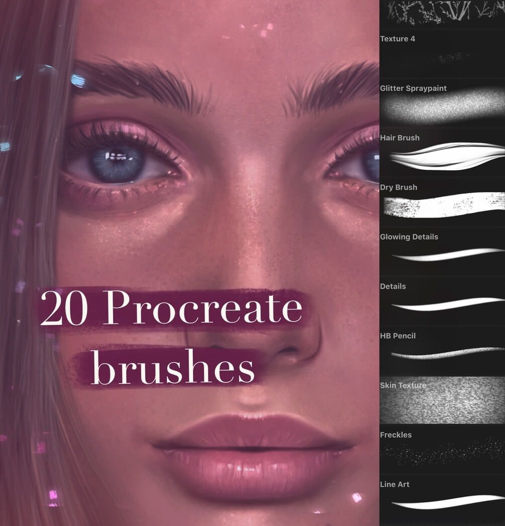free procreate stamps brushes
