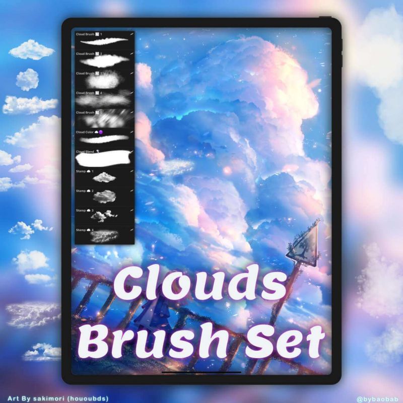 free procreate cloud brushes