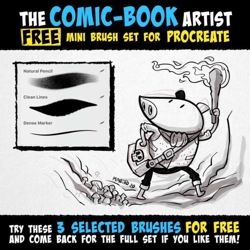 The Comic-Book Artist FREE brushes - Free Brushes for Procreate