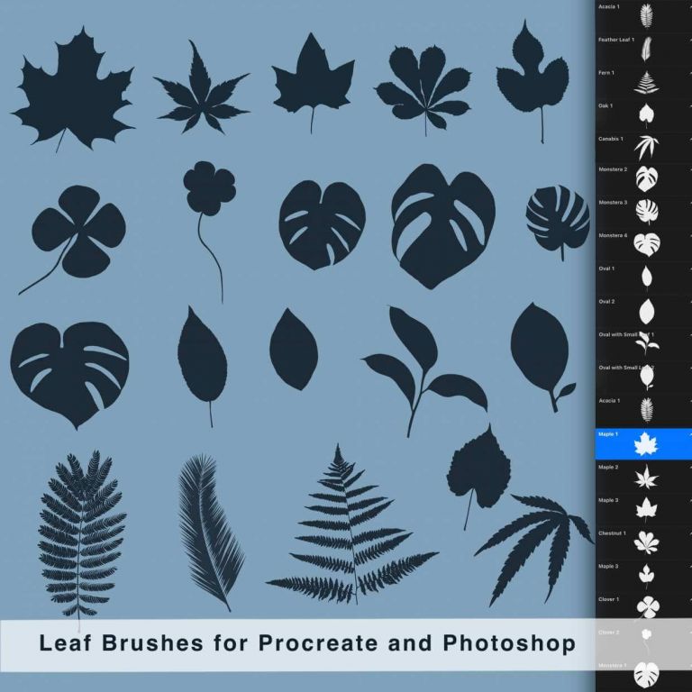 leaf brushes procreate free