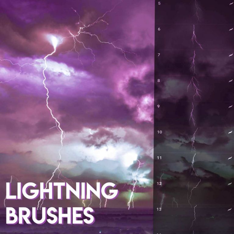 free procreate lightning brushes