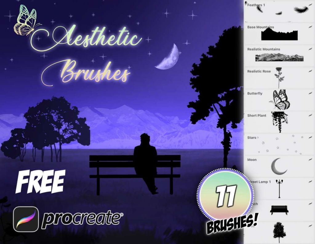 free aesthetic procreate brushes