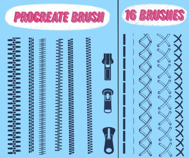 procreate zipper brush free