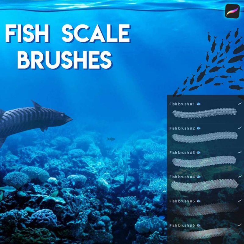 fish scale procreate brush free