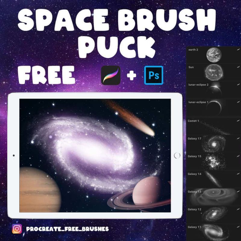 free space brushes for procreate