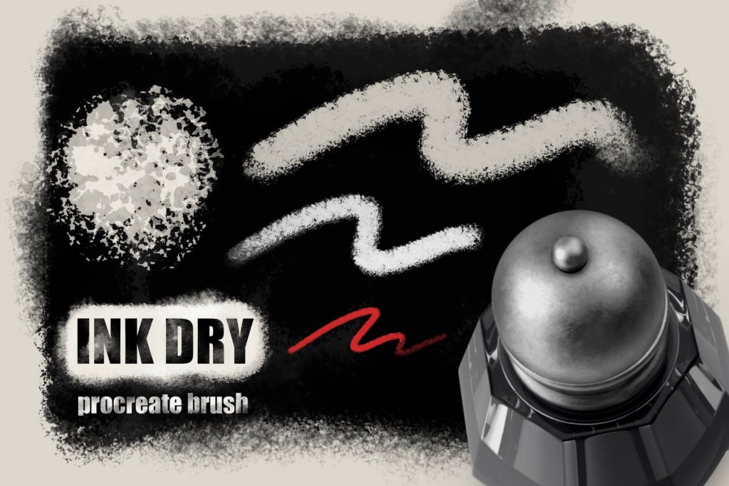 procreate dry ink brush free