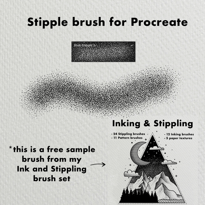 free procreate stipple brushes