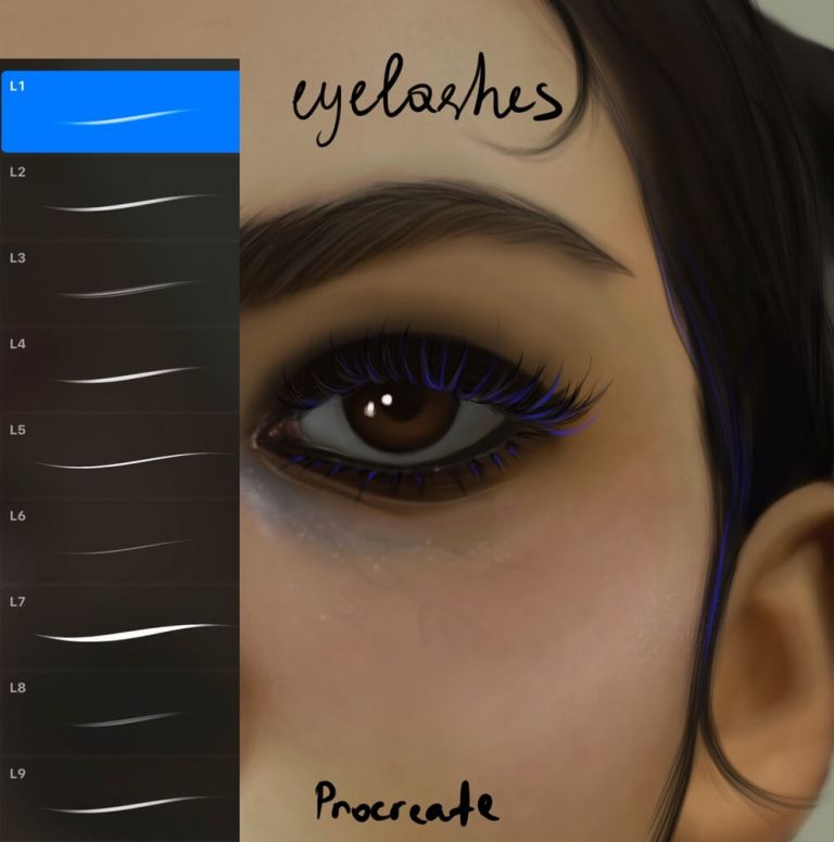 procreate eyelash brush free download