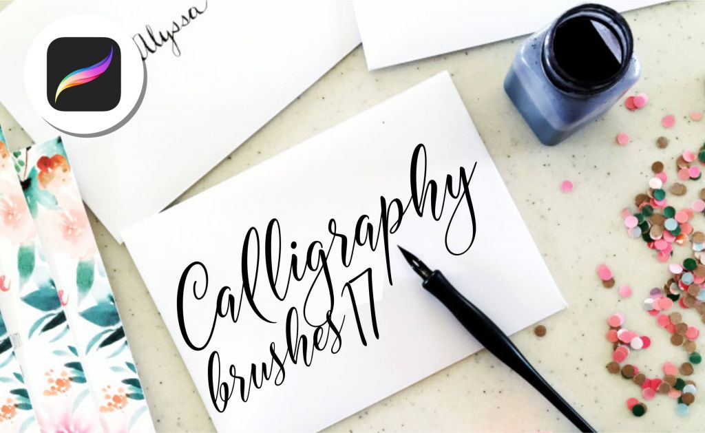 calligraphy brushes procreate free