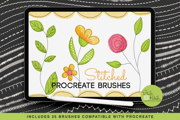free procreate stitch brush