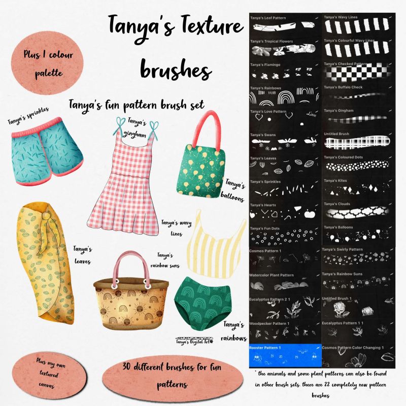 Fun Pattern Brushes By Tanyas Digital Art