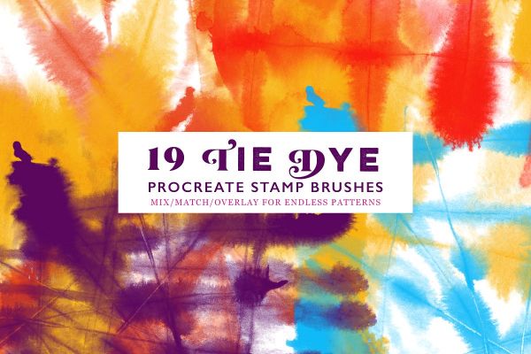 tie dye brushes procreate free