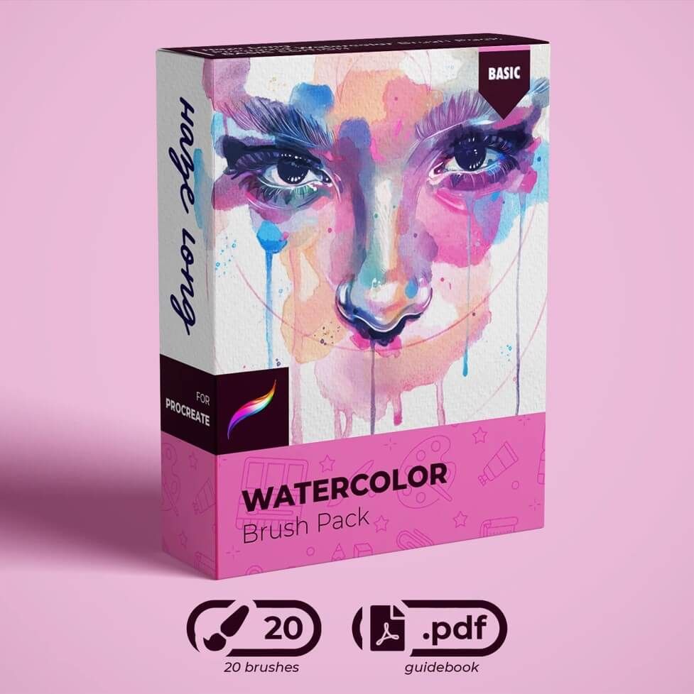 watercolor brush pen procreate free