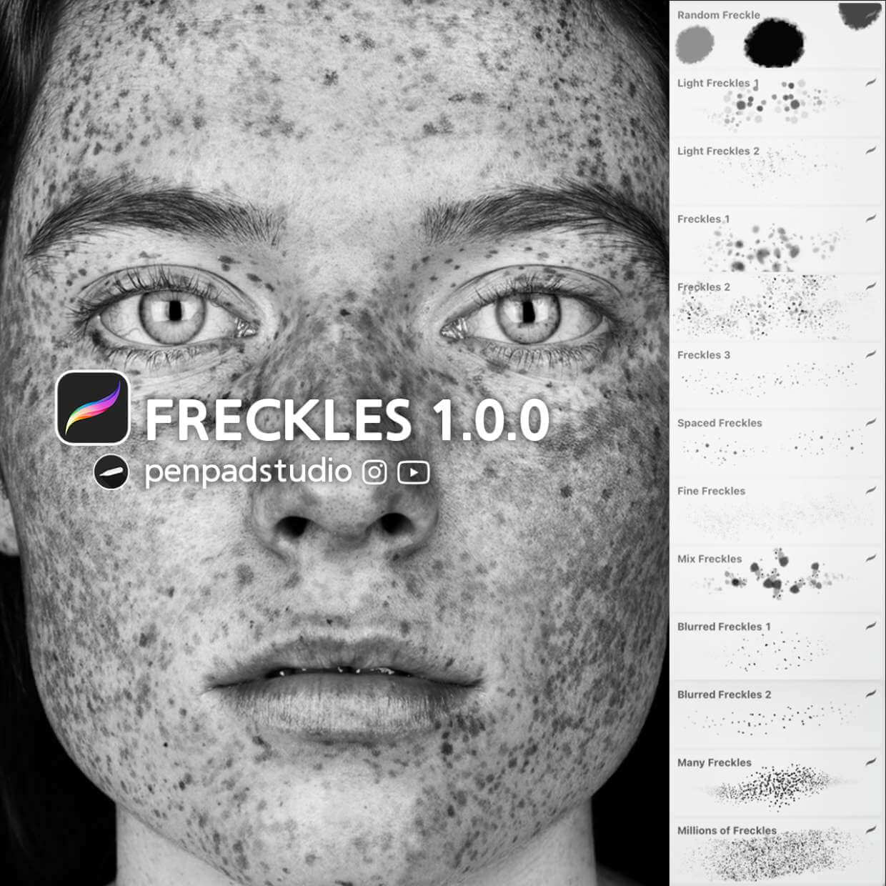 procreate freckles brush free