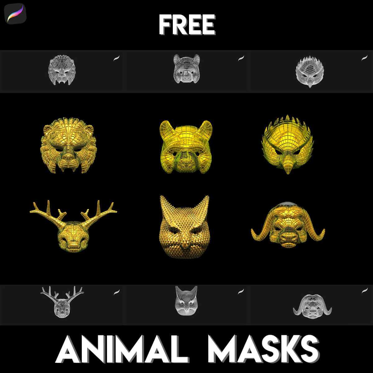 10 FREE ANIMALS brushes for procreate - Free Brushes for Procreate