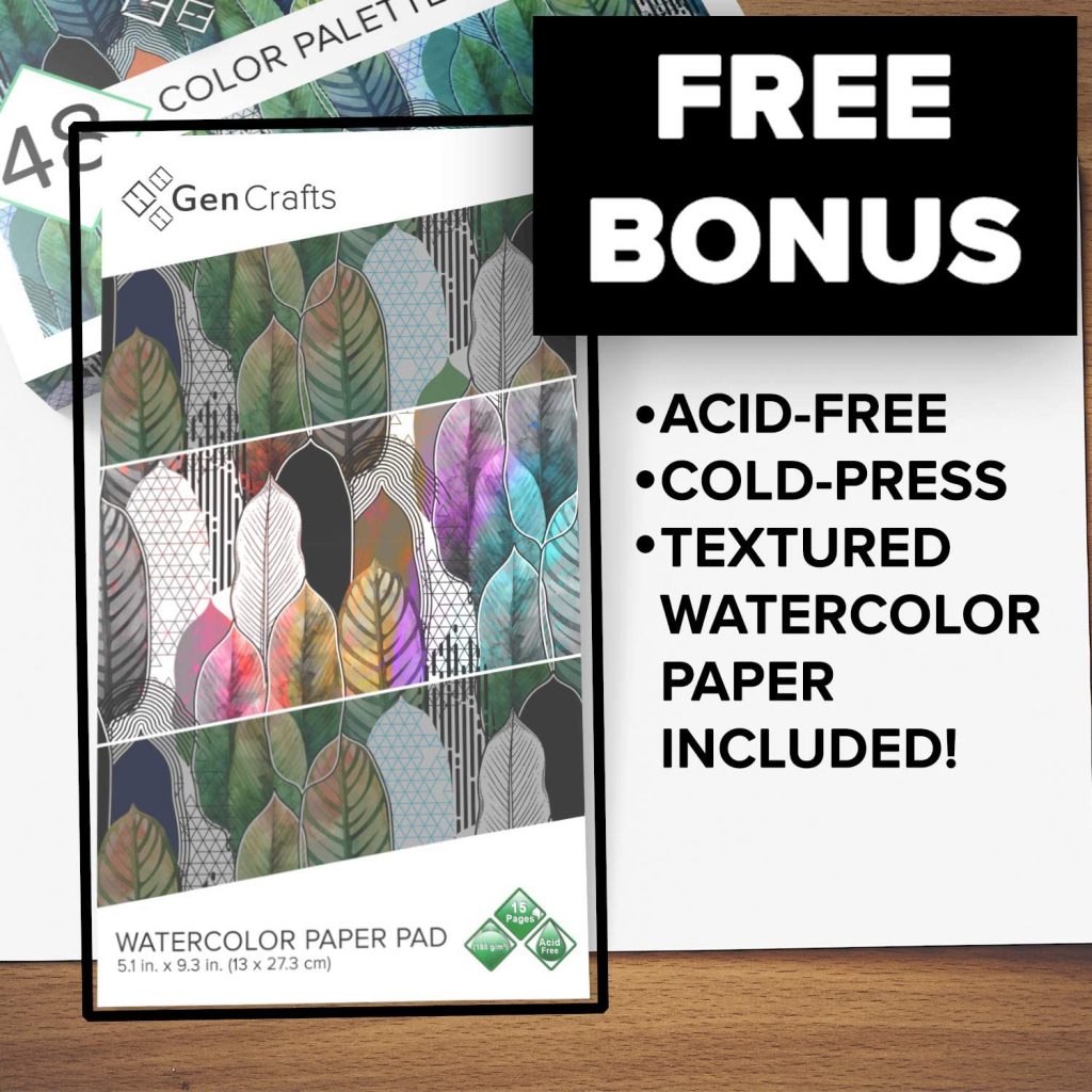 Gencrafts Premium Watercolor Palette, Set of 24 Colors
