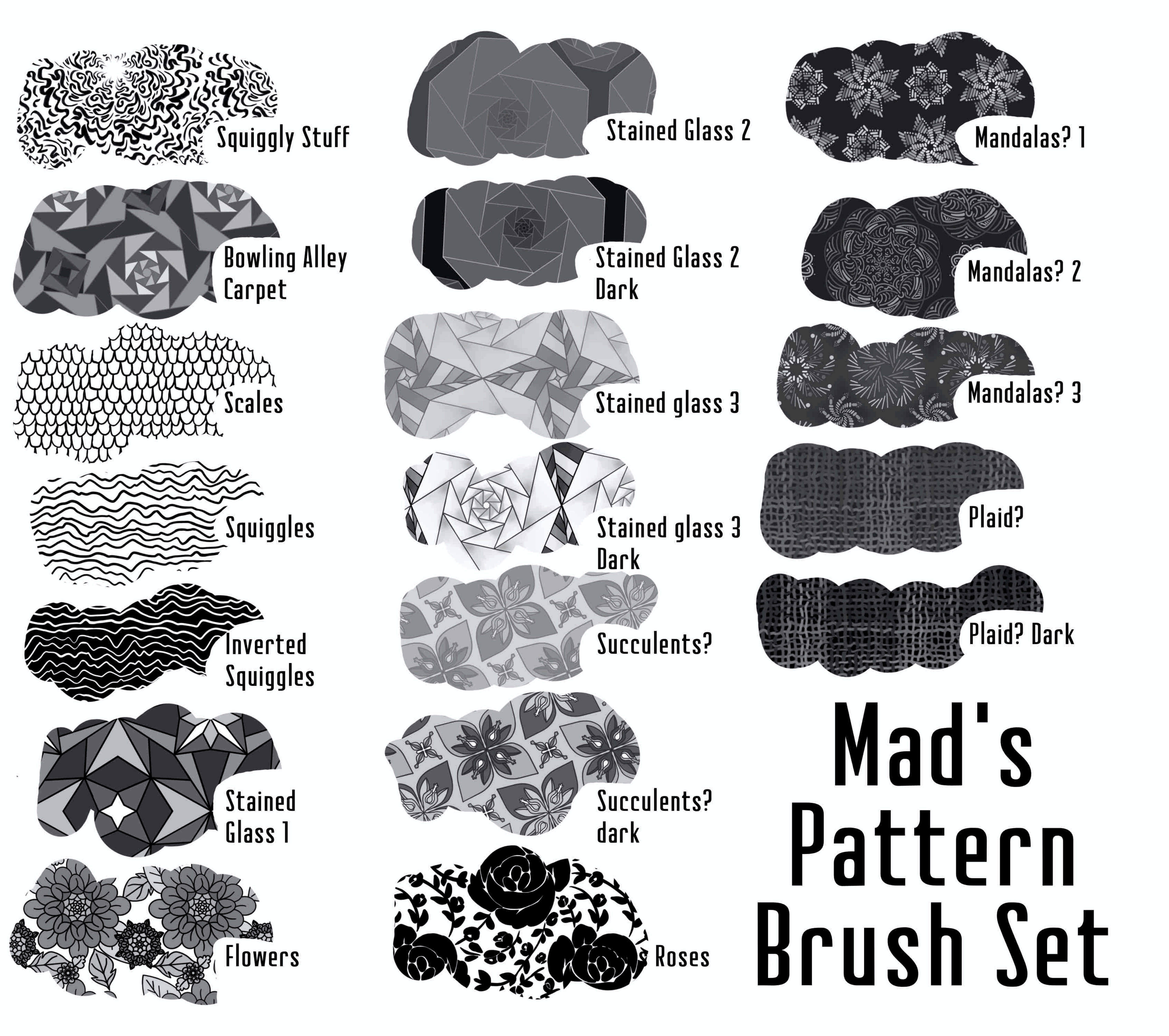 Texture and Pattern Brushes and Stamps for Procreate