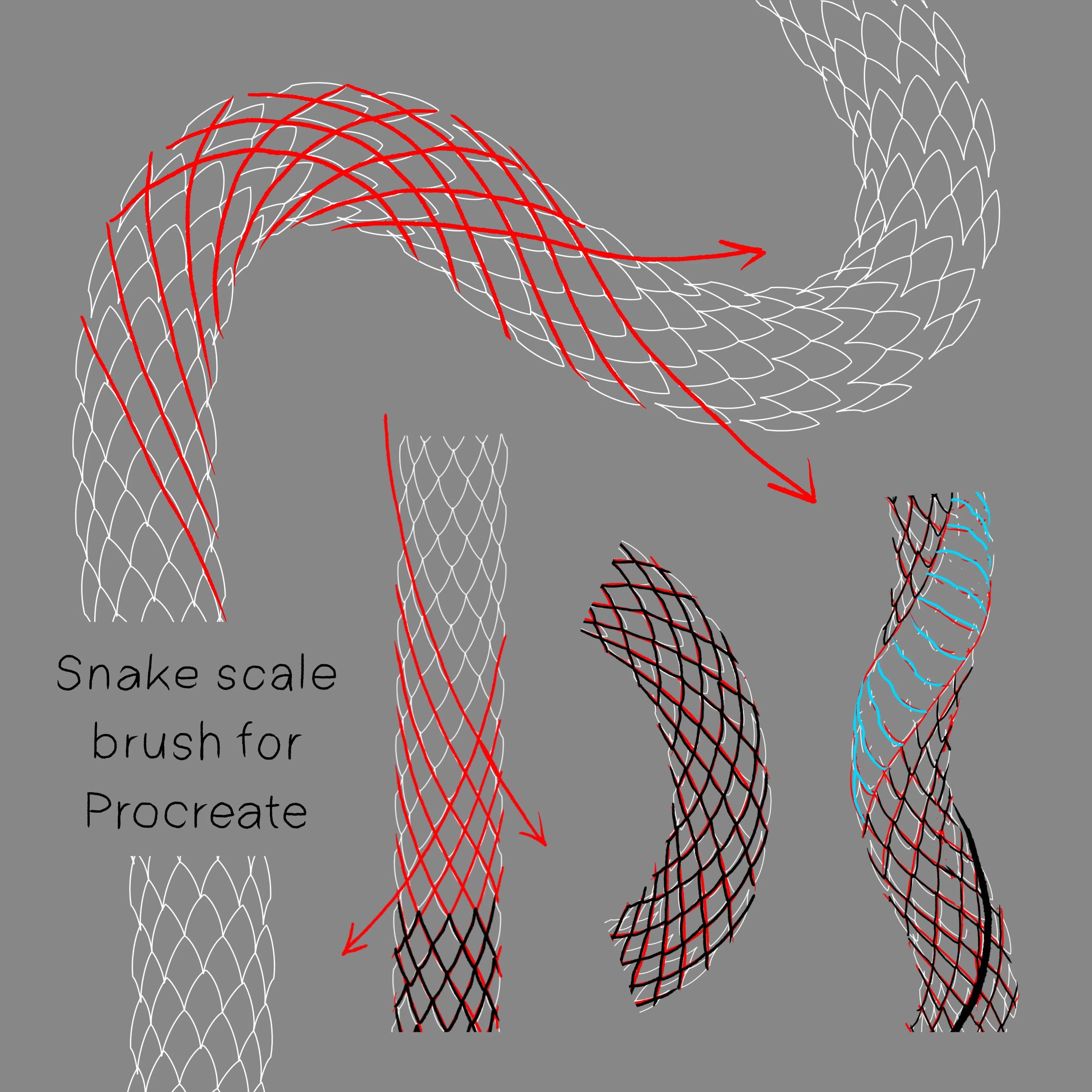 Snake scale brush for Procreate
