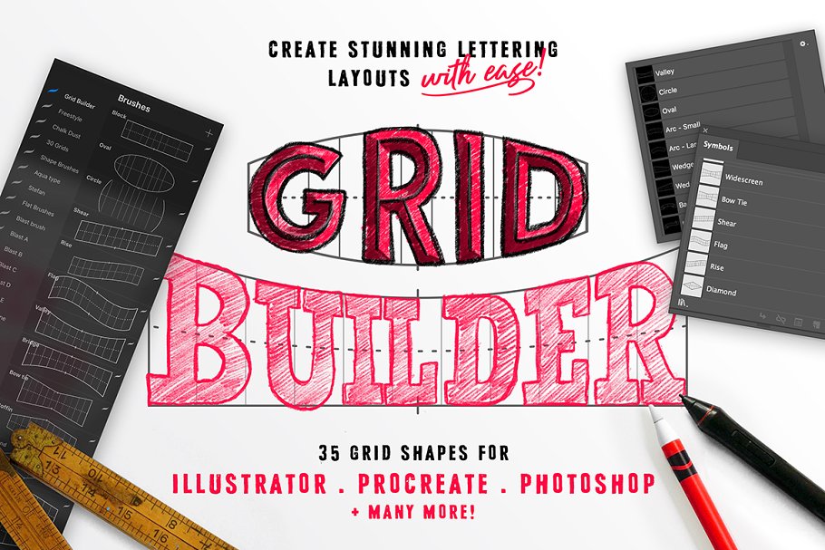 Paid Grid Builder Layout Composer Free Brushes For Procreate