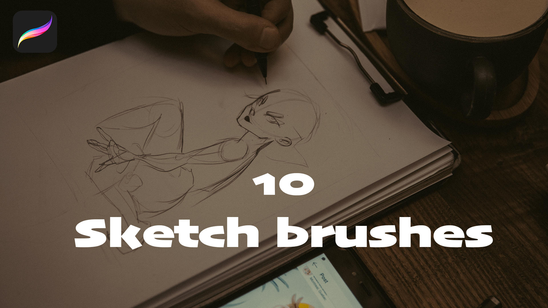 10 FREE SKETCH brushes for procreate - Free Brushes for Procreate